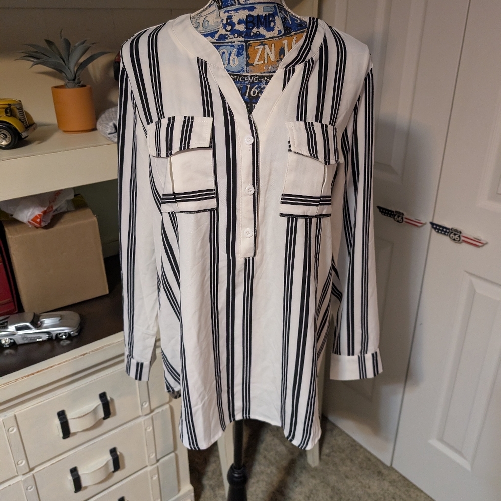 ZC & GF Striped Blouse Medium